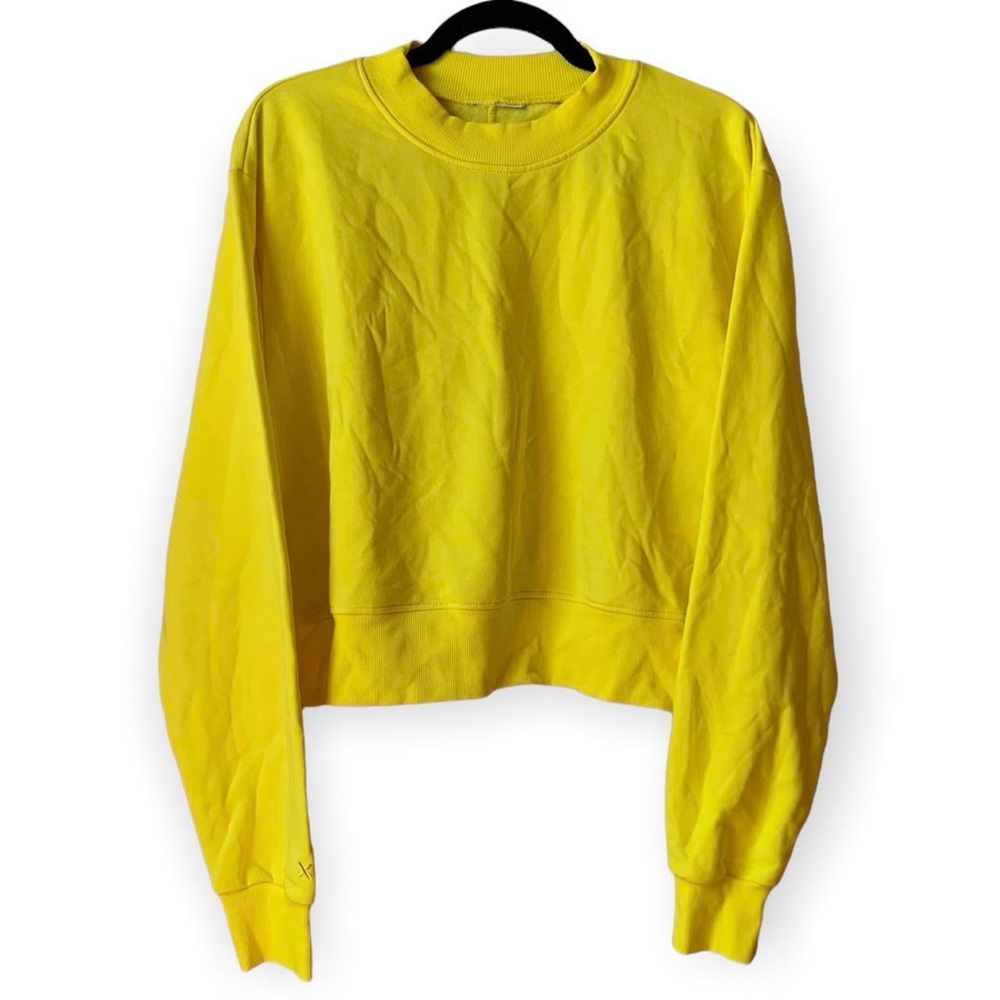 ASOS NWOT Cropped Yellow Crewneck Sweatshirt Plus Size 14